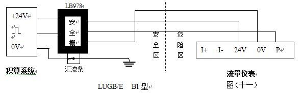 管道蒸汽流量計(jì)防爆型配線(xiàn)圖一